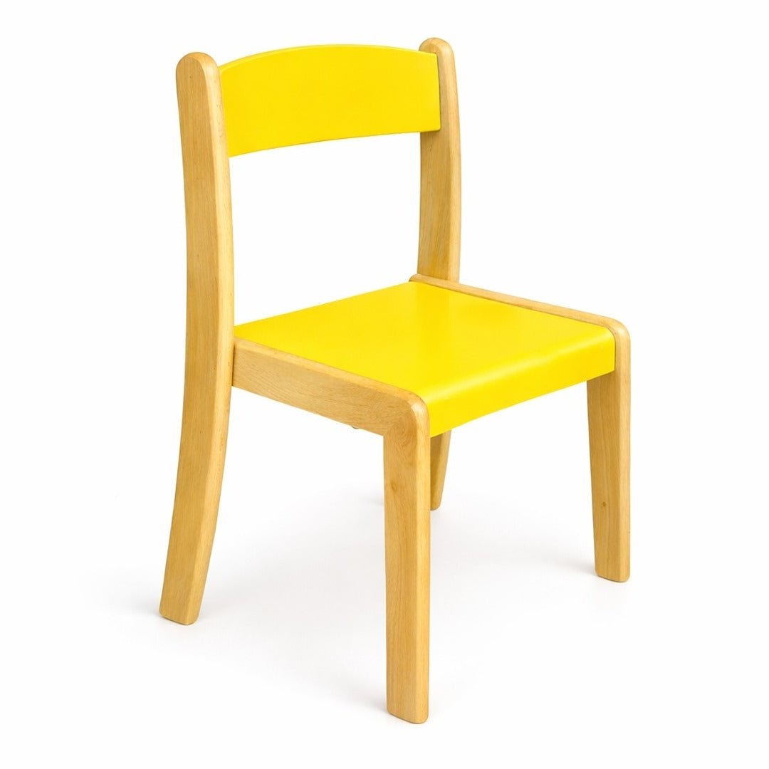 Durable Deluxe Wooden Chair for Children – Yellow Edition for Classrooms, Schools & Nurseries - Fun Learning Store