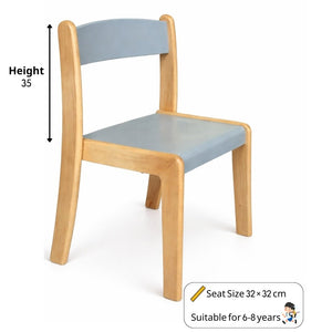 Durable Deluxe Wooden Chair for Classrooms, Schools & Nurseries – Elegant Grey Finish - Fun Learning Store