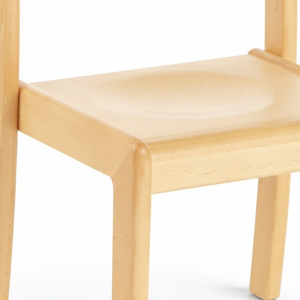 Durable Deluxe Wooden Chair for Kids – Natural Woody Finish - Fun Learning Store