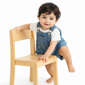 Durable Deluxe Wooden Chair for Kids – Natural Woody Finish - Fun Learning Store