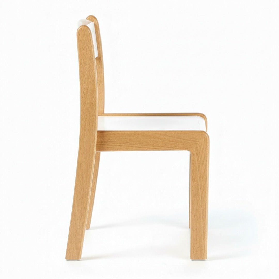 Durable Deluxe Wooden Chair for Kids – Natural Woody Finish - Fun Learning Store