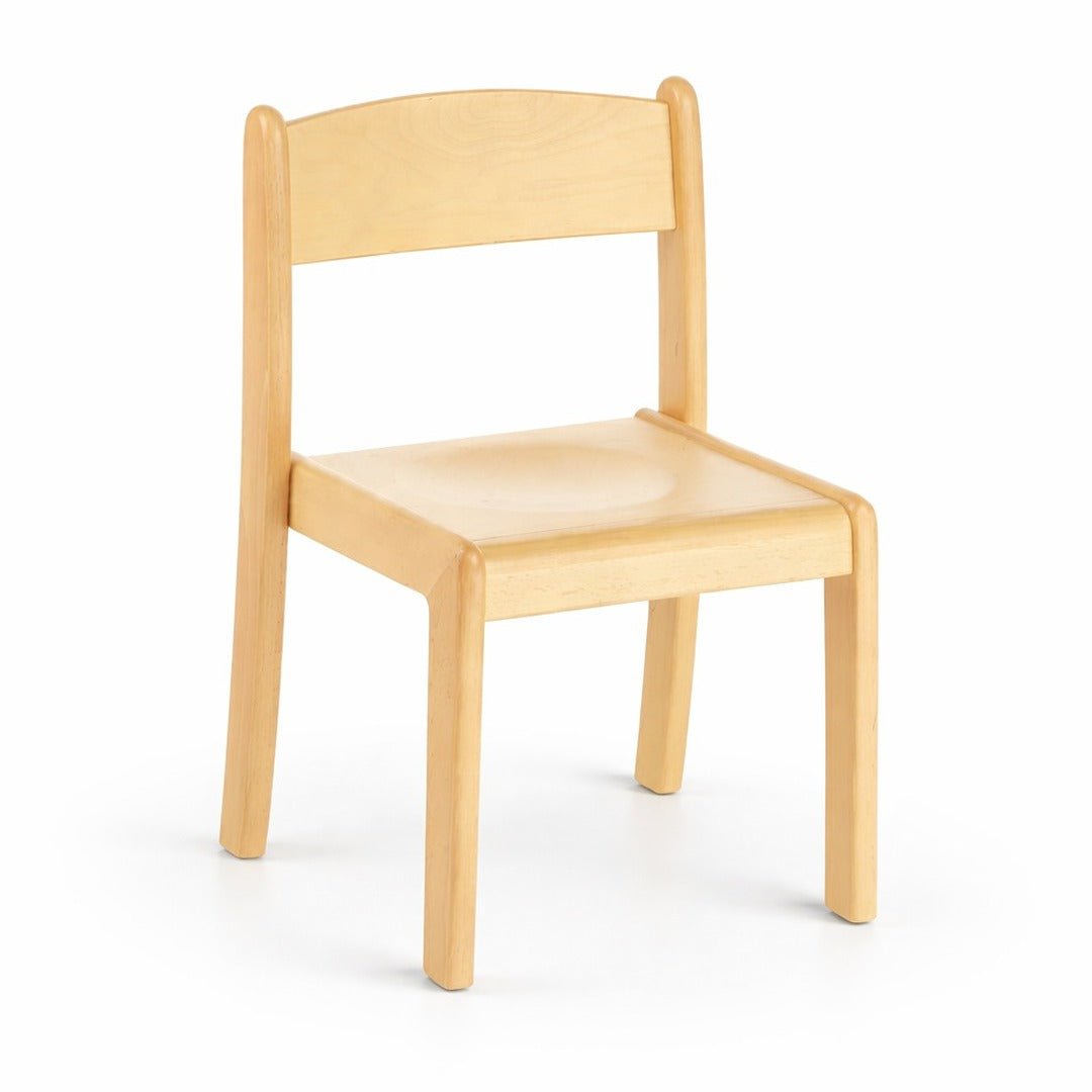 Durable Deluxe Wooden Chair for Kids – Natural Woody Finish - Fun Learning Store