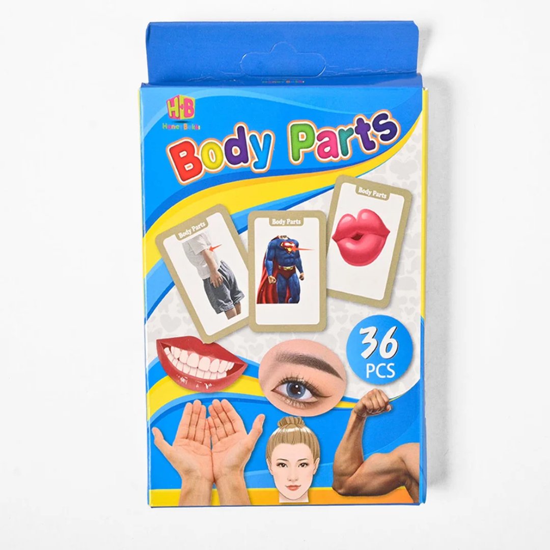 Early Learning Educational Teaching Flash Cards - 36 Pcs | Interactive Learning Tool for Kids | The Body Parts - Fun Learning Store