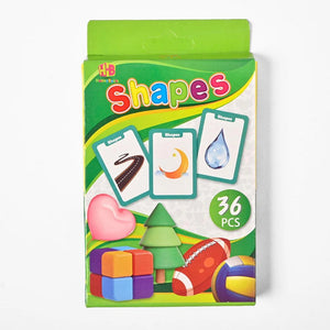 Early Learning Educational Teaching Flash Cards - 36 Pcs of Shapes | Interactive Learning Tool for Kids - Fun Learning Store