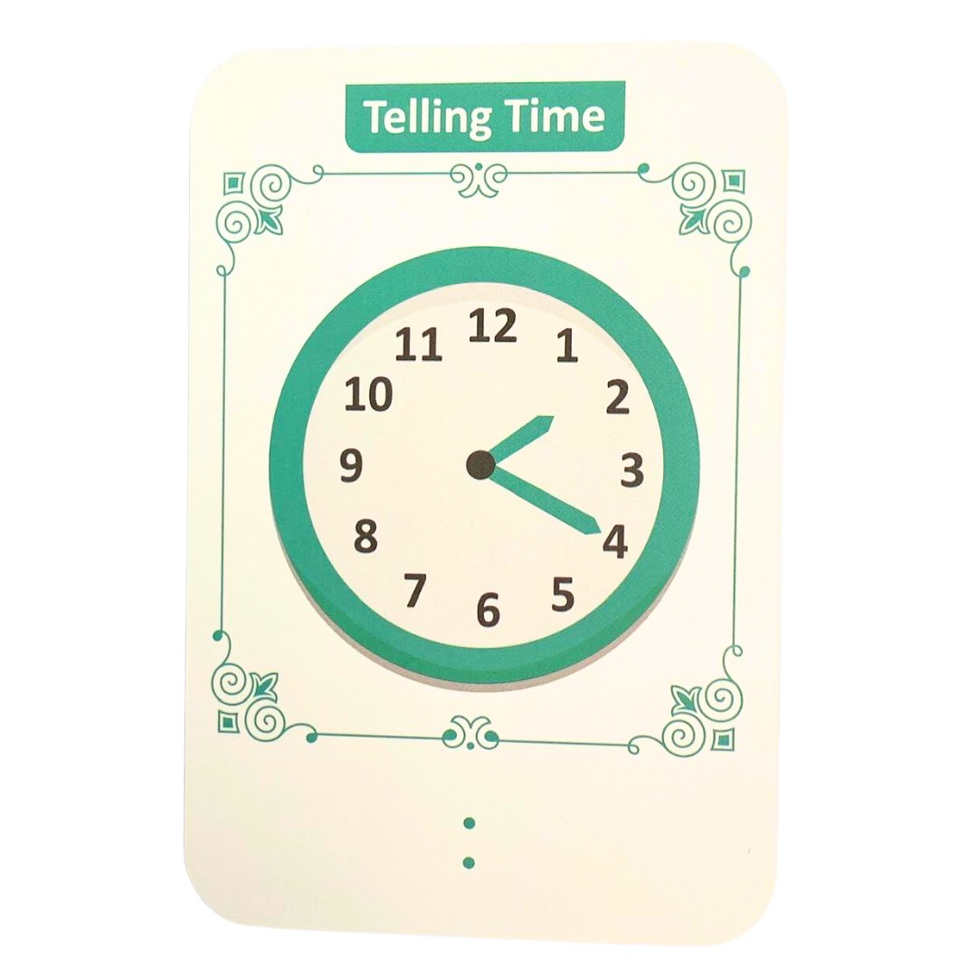 Early Learning Educational Teaching Flash Cards - 36 Pcs of Time Learning | Interactive Time - Telling for Kids - Fun Learning Store