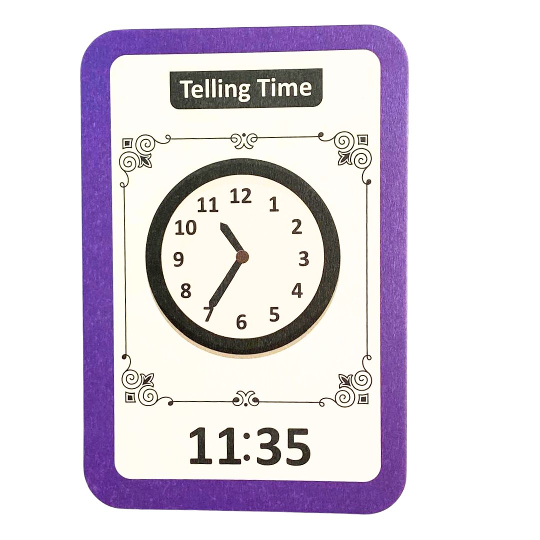 Time Timer Flash Card Early Learning Educational Teaching Flash Cards - 36 Pcs of Time ...