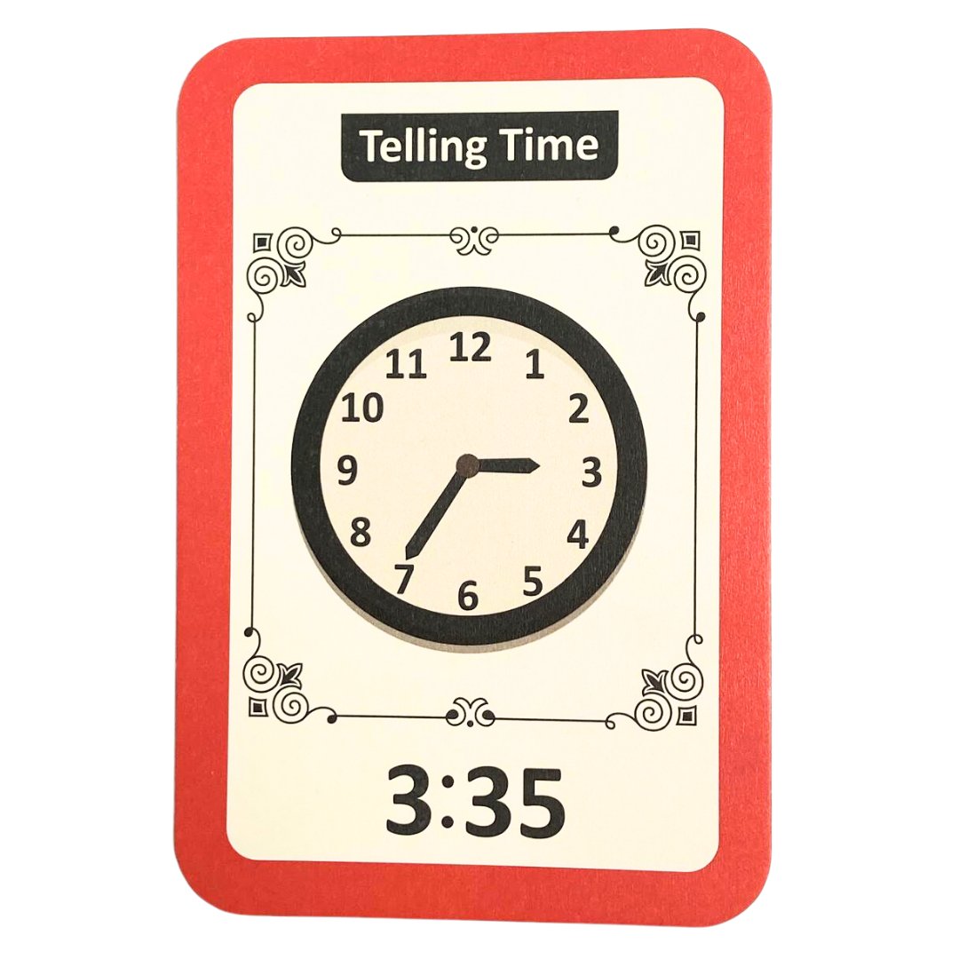Early Learning Educational Teaching Flash Cards - 36 Pcs of Time Learning | Interactive Time - Telling for Kids - Fun Learning Store