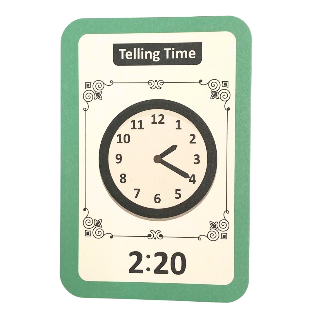 Early Learning Educational Teaching Flash Cards - 36 Pcs of Time Learning | Interactive Time - Telling for Kids - Fun Learning Store