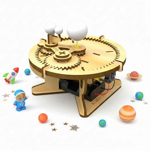 Earth Moon Sun (Planetarium) Toy DIY Wooden Puzzle: Science and Geography Learning Model Kit for Kids - Fun Learning Store