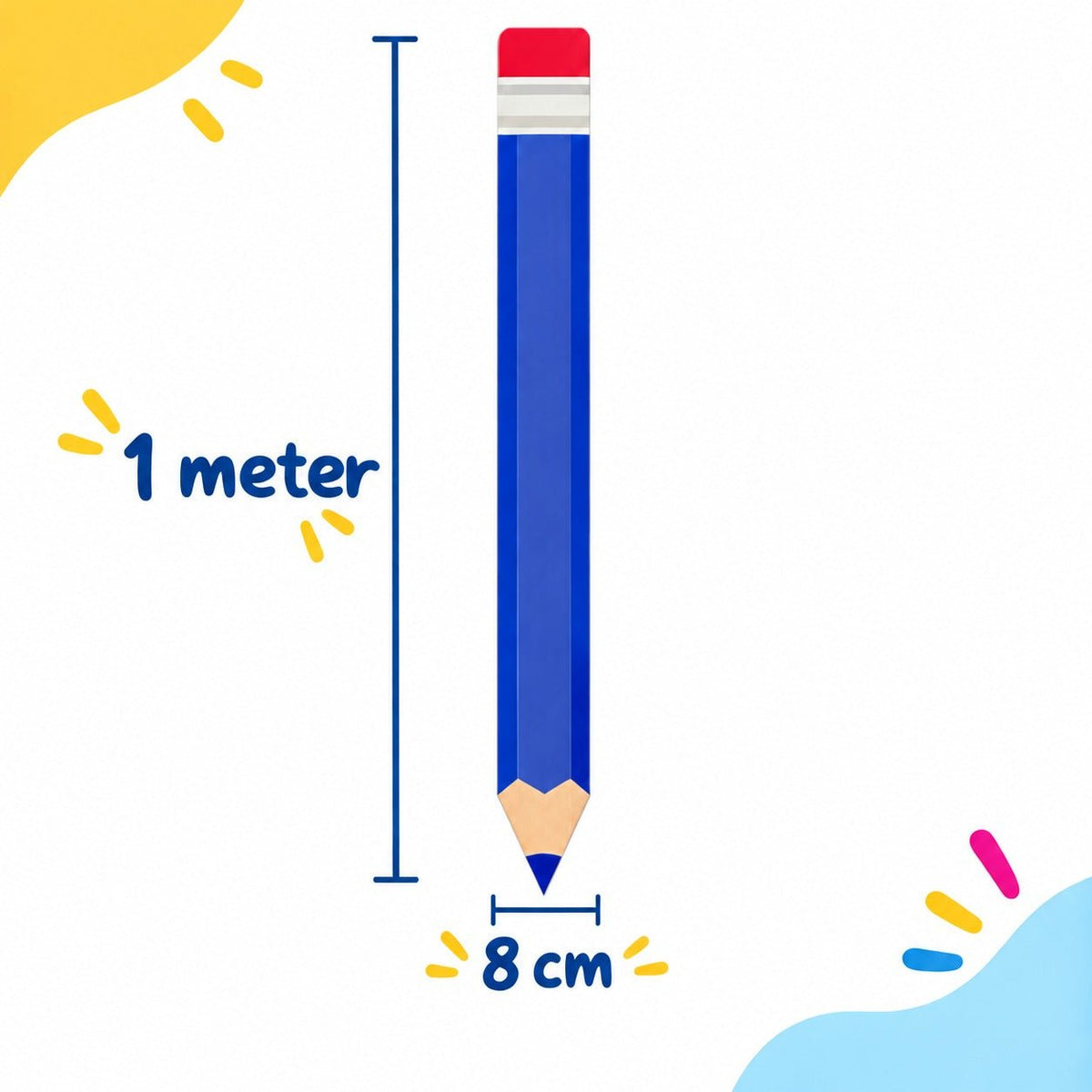Educational Board Divider Pencil Design – 1-Meter Magnetic Whiteboard Organizer - Fun Learning Store