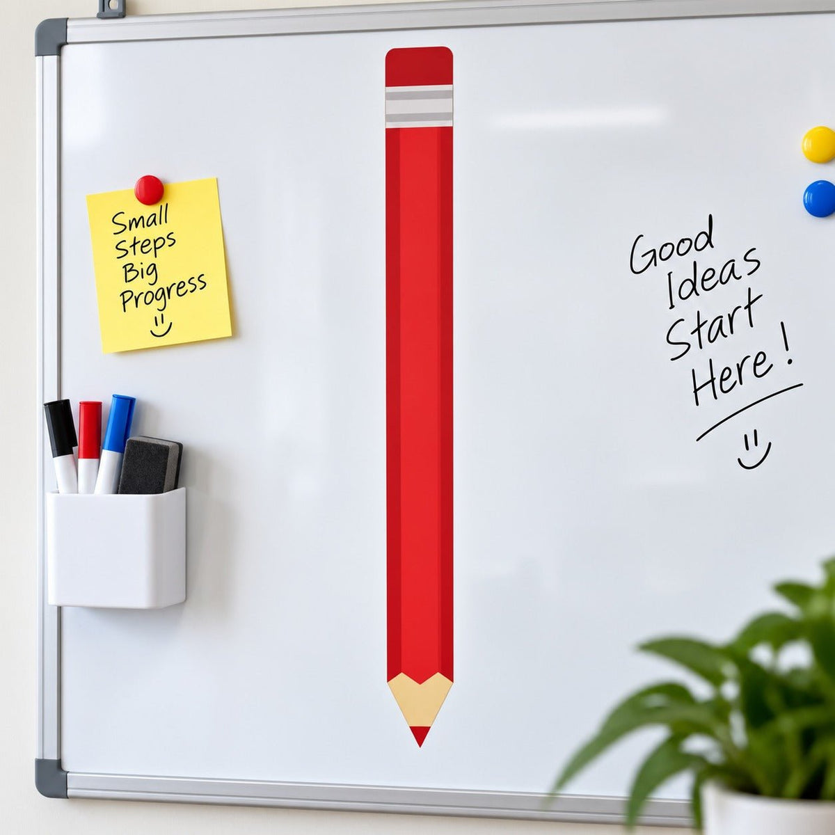 Educational Board Divider Pencil Design – 1-Meter Magnetic Whiteboard Organizer - Fun Learning Store