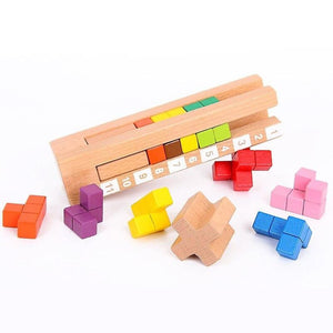 Educational Brain Tower | Wooden Blocks Puzzle - Fun Learning Store