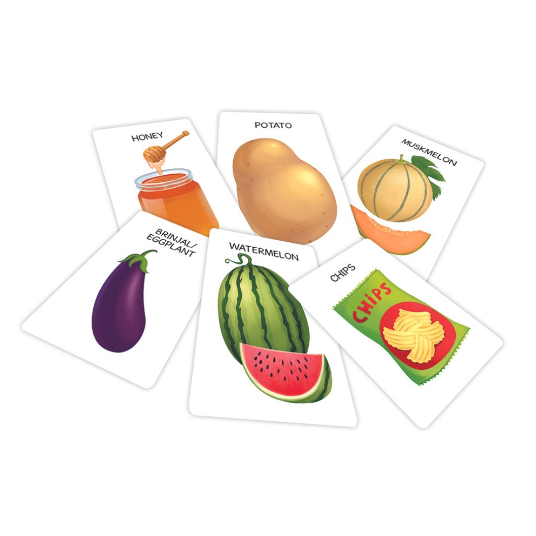 Educational Early Learning Flash Cards | Explore the Delight of Fruits and Vegetables - Fun Learning Store