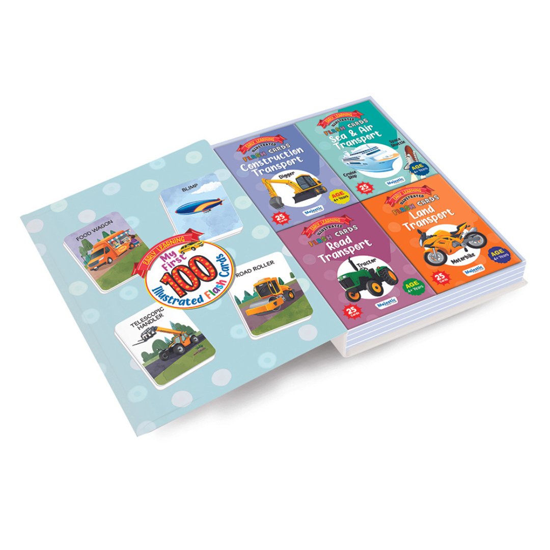 Educational Flash Cards for Early Learning: Road, Sea, Air, and Construction Transport - Fun Learning Store