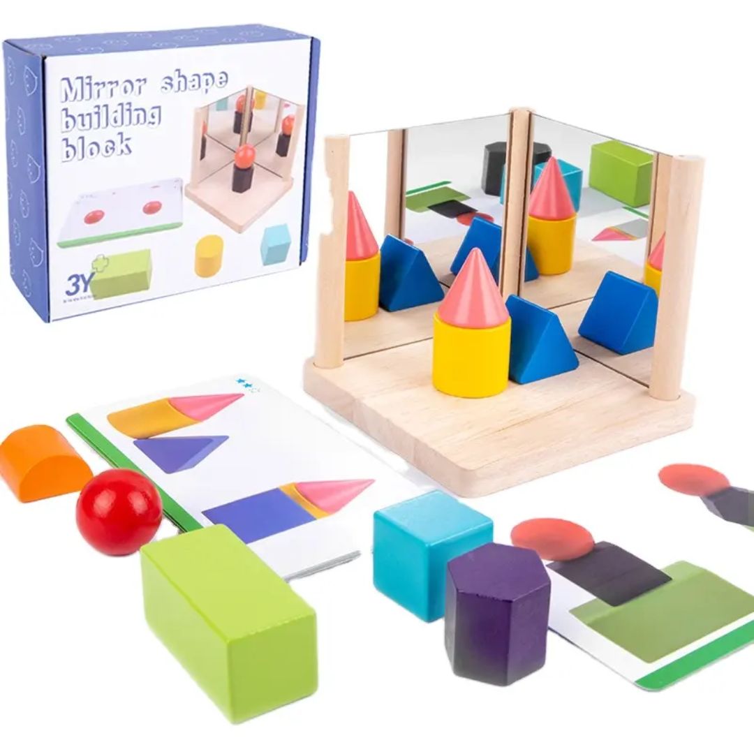 Educational Mirror Building Blocks Toy for Kids - Enhance Spatial Logical Thinking and Shape Recognition - Fun Learning Store