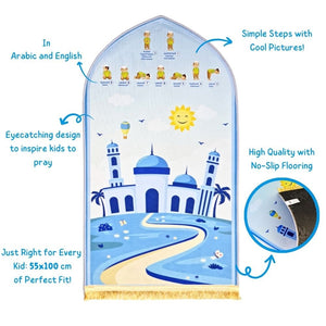 Educational Prayer Mat for Kids | Boys - Fun Learning Store