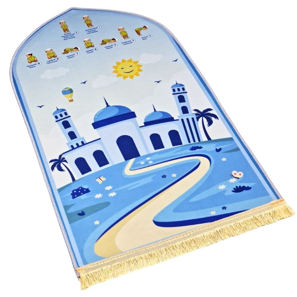 Educational Prayer Mat for Kids | Boys - Fun Learning Store