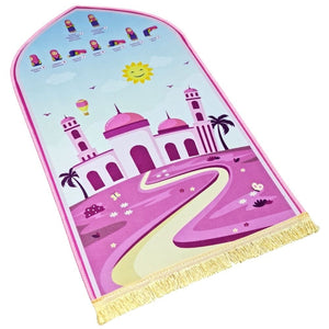 Educational Prayer Mat For Kids | Girls - Fun Learning Store
