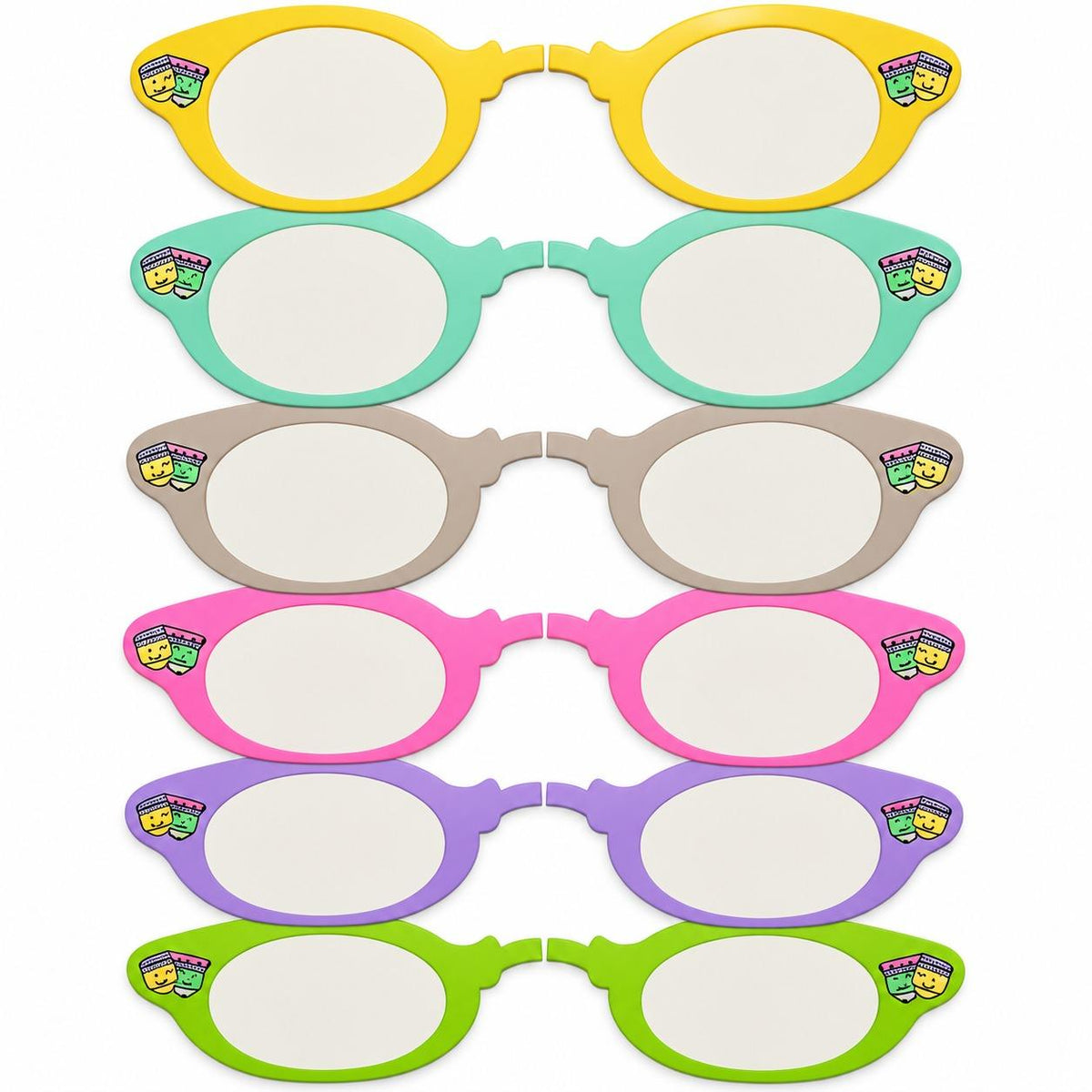 Educational Strategy – Extra-Large Glasses Matching Boards – 6-Piece Magnetic Learning Set - Fun Learning Store