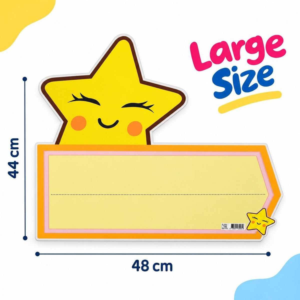 Educational Strategy – Large Yellow Star Writing Board – Magnetic Classroom Learning Board - Fun Learning Store
