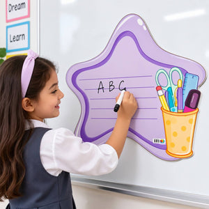 Educational Strategy – Pink Star Writing Board – Large Magnetic Classroom Learning Tool - Fun Learning Store