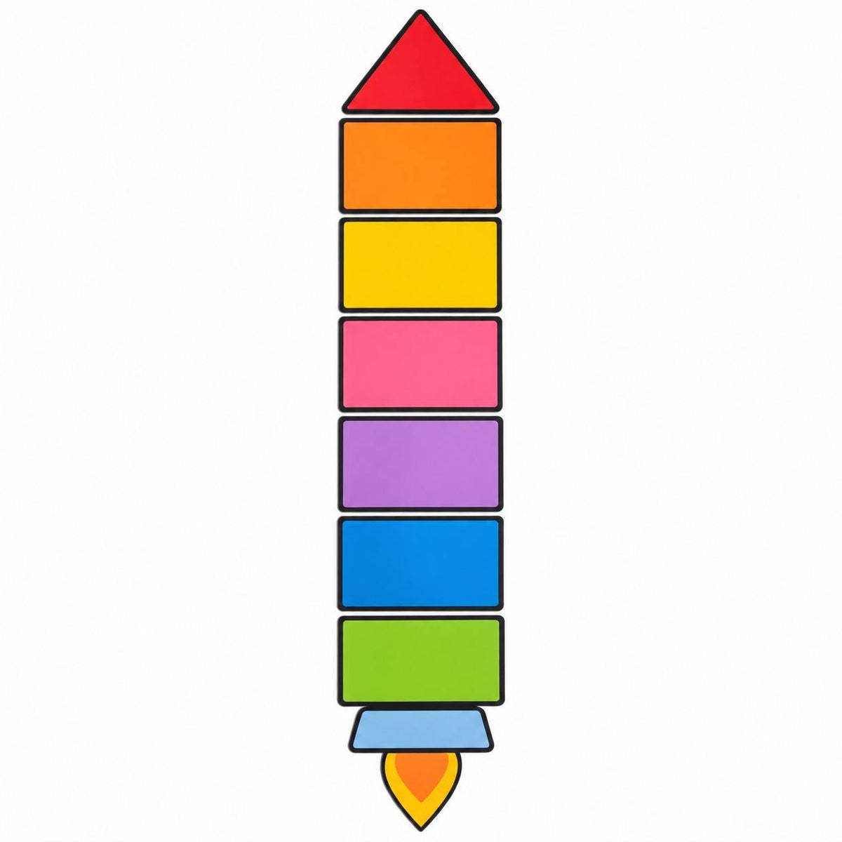 Educational Strategy – Rocket Assembly Board – 7-Piece Magnetic Classroom Learning Tool - Fun Learning Store