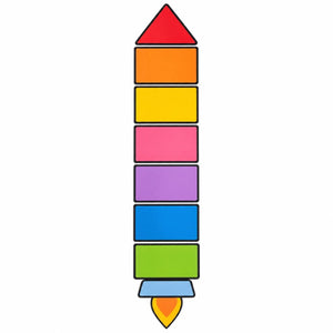 Educational Strategy – Rocket Assembly Board – 7-Piece Magnetic Classroom Learning Tool - Fun Learning Store