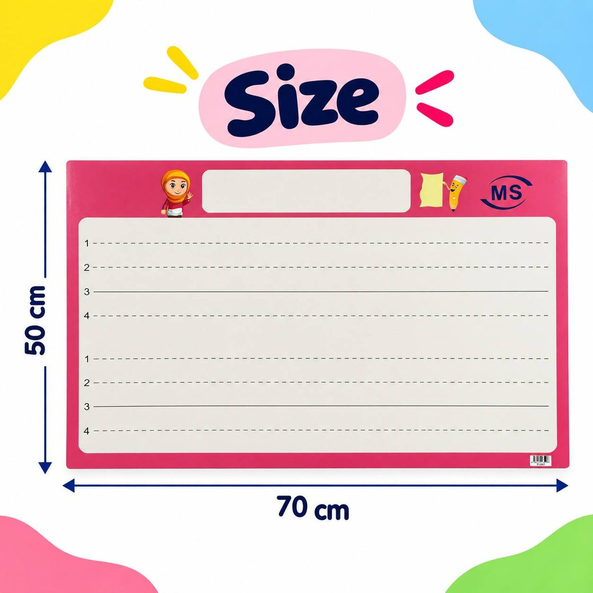 Educational Strategy Writing Board – 70 × 50 cm Reusable Teaching Board - Fun Learning Store