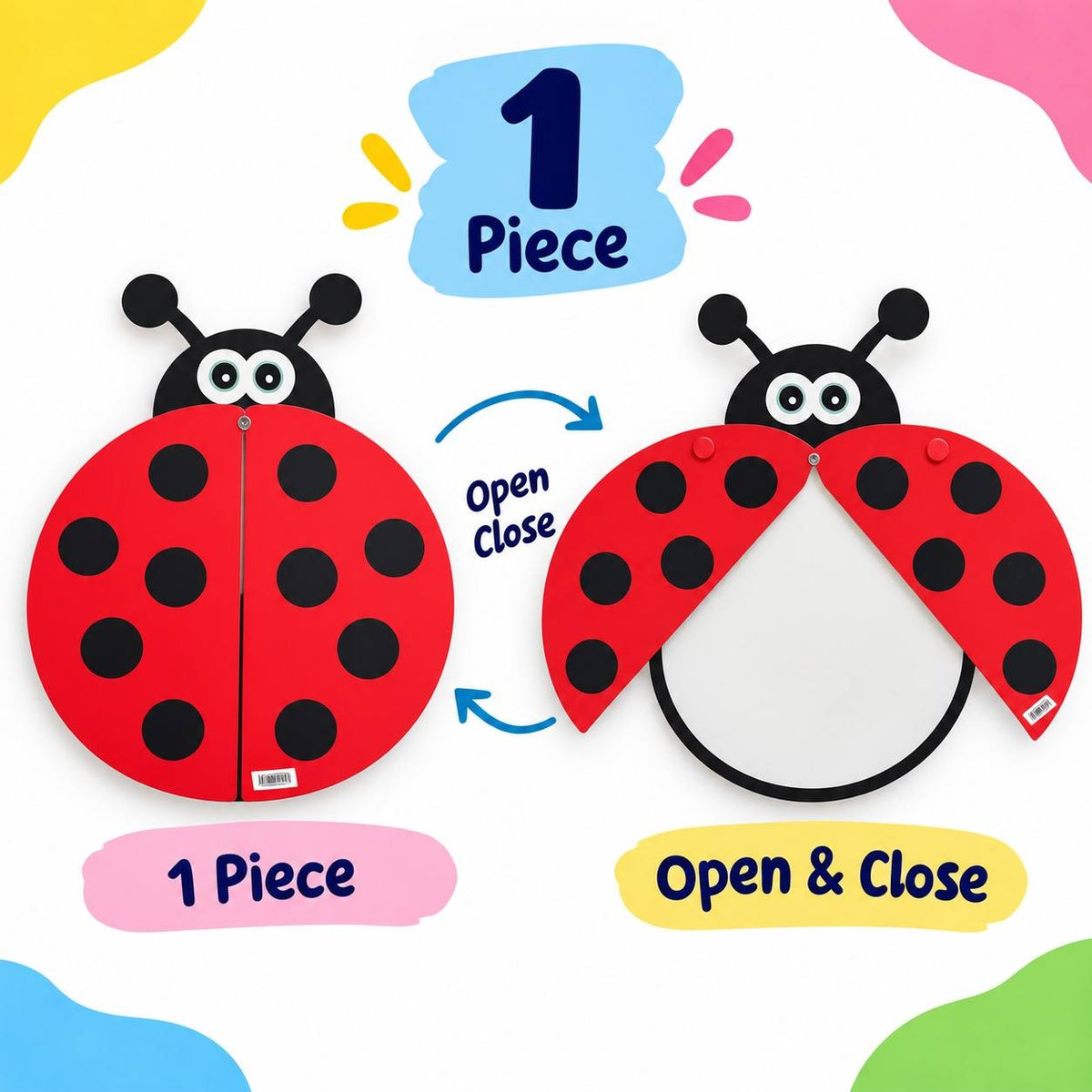 Educational Strategy Writing Board – Ladybug Design, 1-Piece Reusable Magnetic Teaching Board - Fun Learning Store
