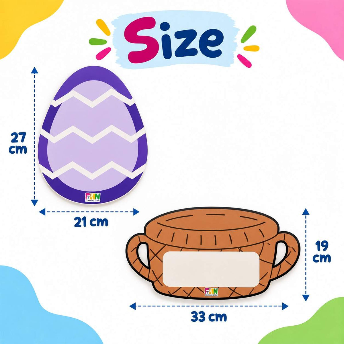 Educational Strategy Writing Boards – Basket & Eggs Design, 5-Piece Reusable Magnetic Teaching Set - Fun Learning Store