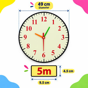 Educational Strategy Writing Boards – Clock Design with English Numbers, Reusable Magnetic Time Learning Set - Fun Learning Store