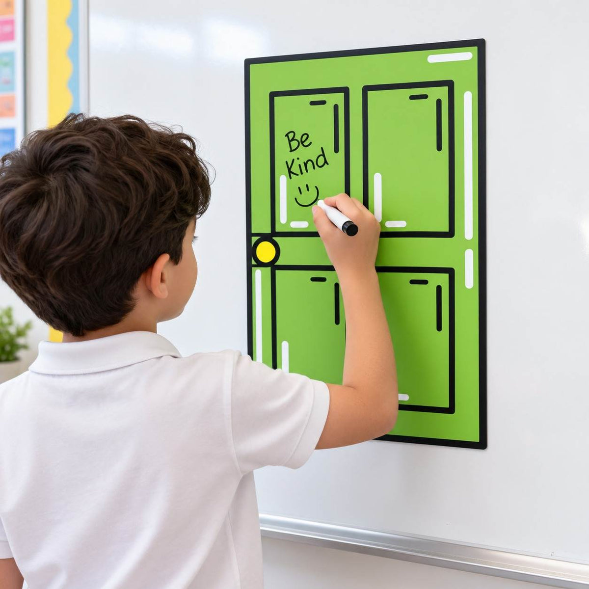 Educational Strategy Writing Boards – Door Design, 6-Piece A3 Reusable Magnetic Teaching Set - Fun Learning Store