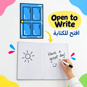 Educational Strategy Writing Boards – Door Design, 6-Piece A3 Reusable Magnetic Teaching Set - Fun Learning Store