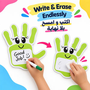 Educational Strategy Writing Boards – Hands Design, 6-Piece Reusable Magnetic Teaching Set - Fun Learning Store