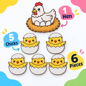 Educational Strategy Writing Boards – Hen & Chicks Design, 6-Piece Reusable Magnetic Teaching Set - Fun Learning Store