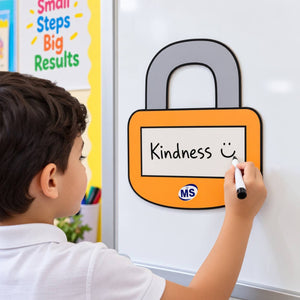 Educational Strategy Writing Boards – Key & Locks Design, 7-Piece Reusable Magnetic Teaching Set - Fun Learning Store