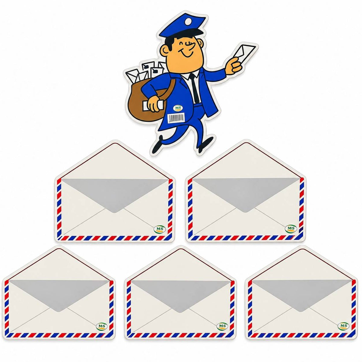 Educational Strategy Writing Boards – Mail Carrier & Letters Design, 6-Piece Reusable Magnetic Teaching Set - Fun Learning Store