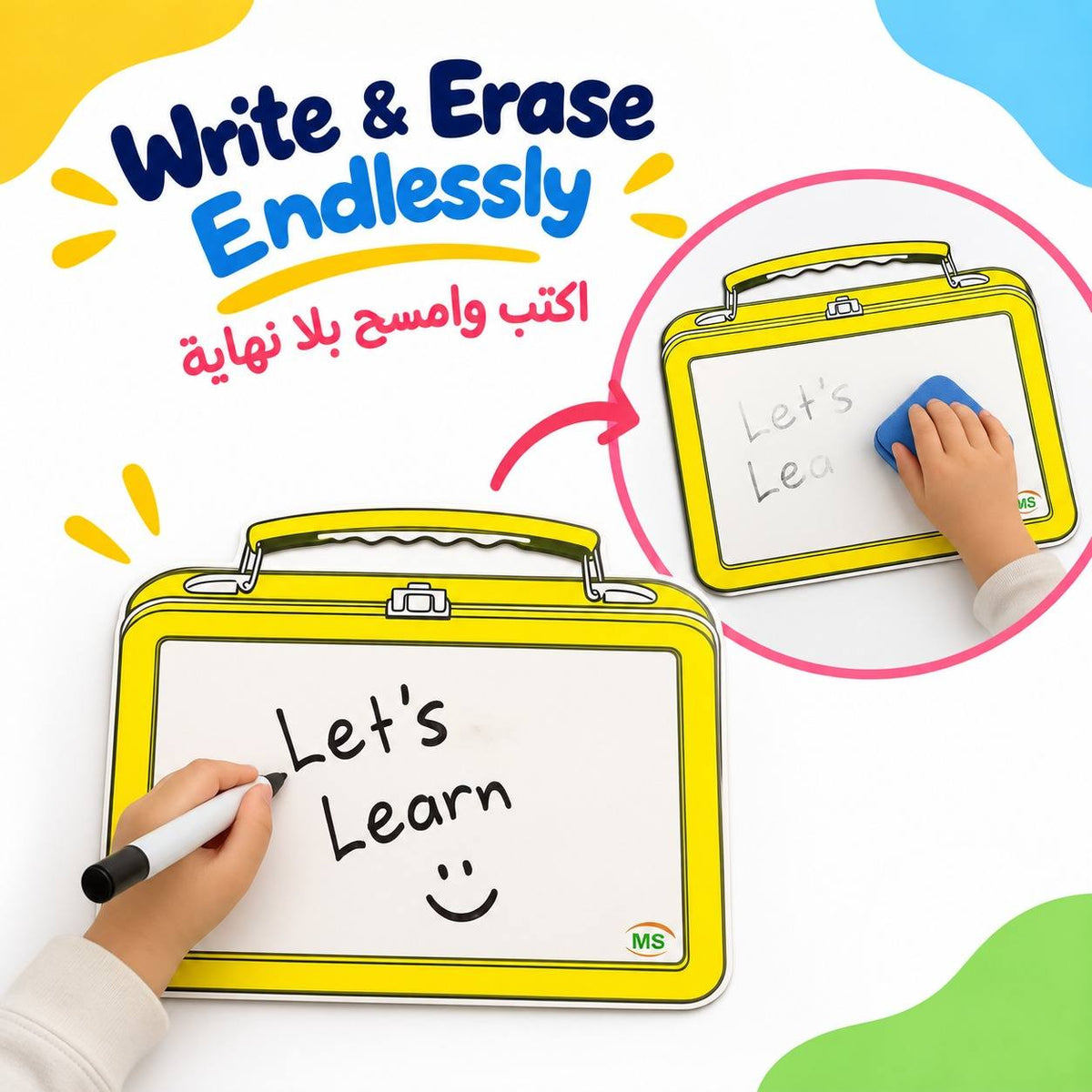 Educational Strategy Writing Boards – Plane & Travel Bags Design, 5-Piece Reusable Magnetic Teaching Set - Fun Learning Store