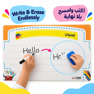 Educational Strategy Writing Boards – Rectangular Heading Design, Reusable Magnetic Teaching Board - Fun Learning Store