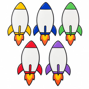 Educational Strategy Writing Boards – Rockets Design, 5-Piece Reusable Magnetic Teaching Set - Fun Learning Store