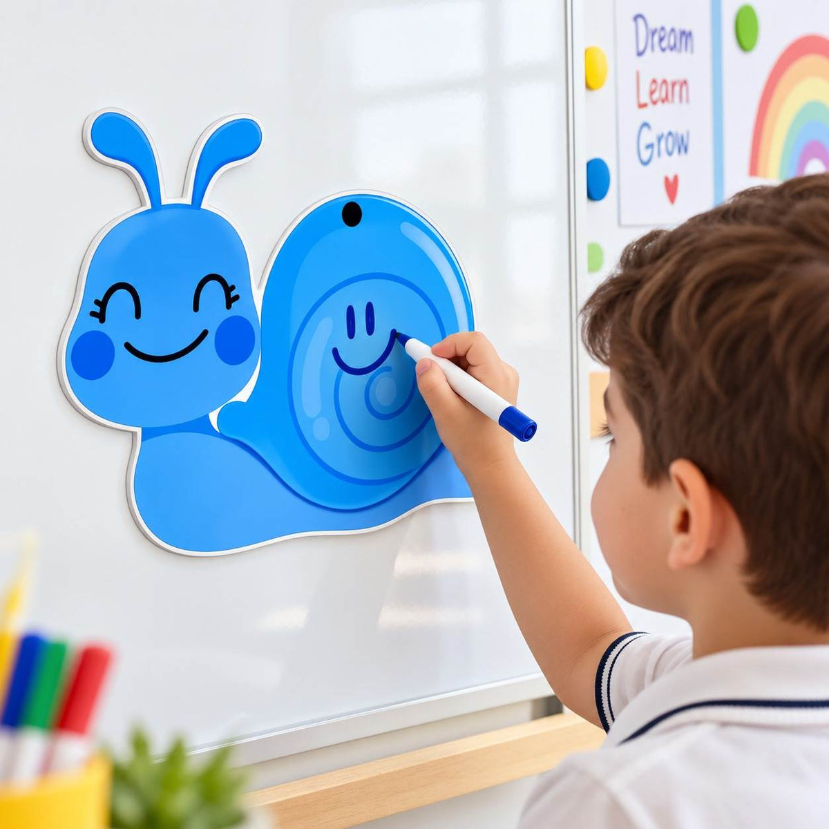 Educational Strategy Writing Boards – Snail Design, 6-Piece Reusable Magnetic Teaching Set - Fun Learning Store