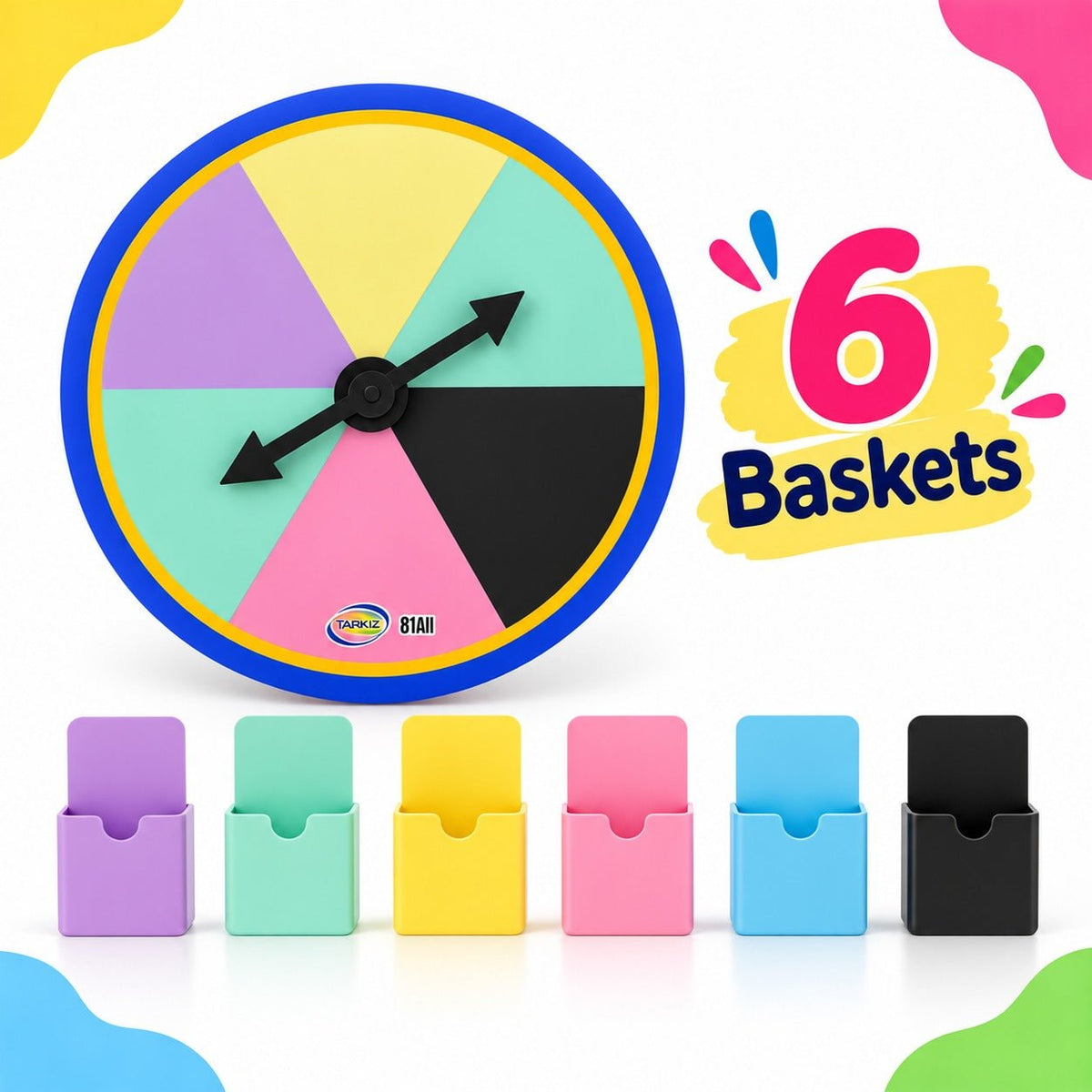 Educational Strategy Writing Boards – Spinning Board with Baskets, Reusable Magnetic Teaching Set - Fun Learning Store