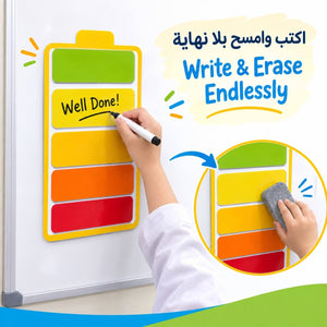Educational Writing Boards Battery & Charges Design – 12-Piece Reusable Magnetic Strategy Teaching Set - Fun Learning Store
