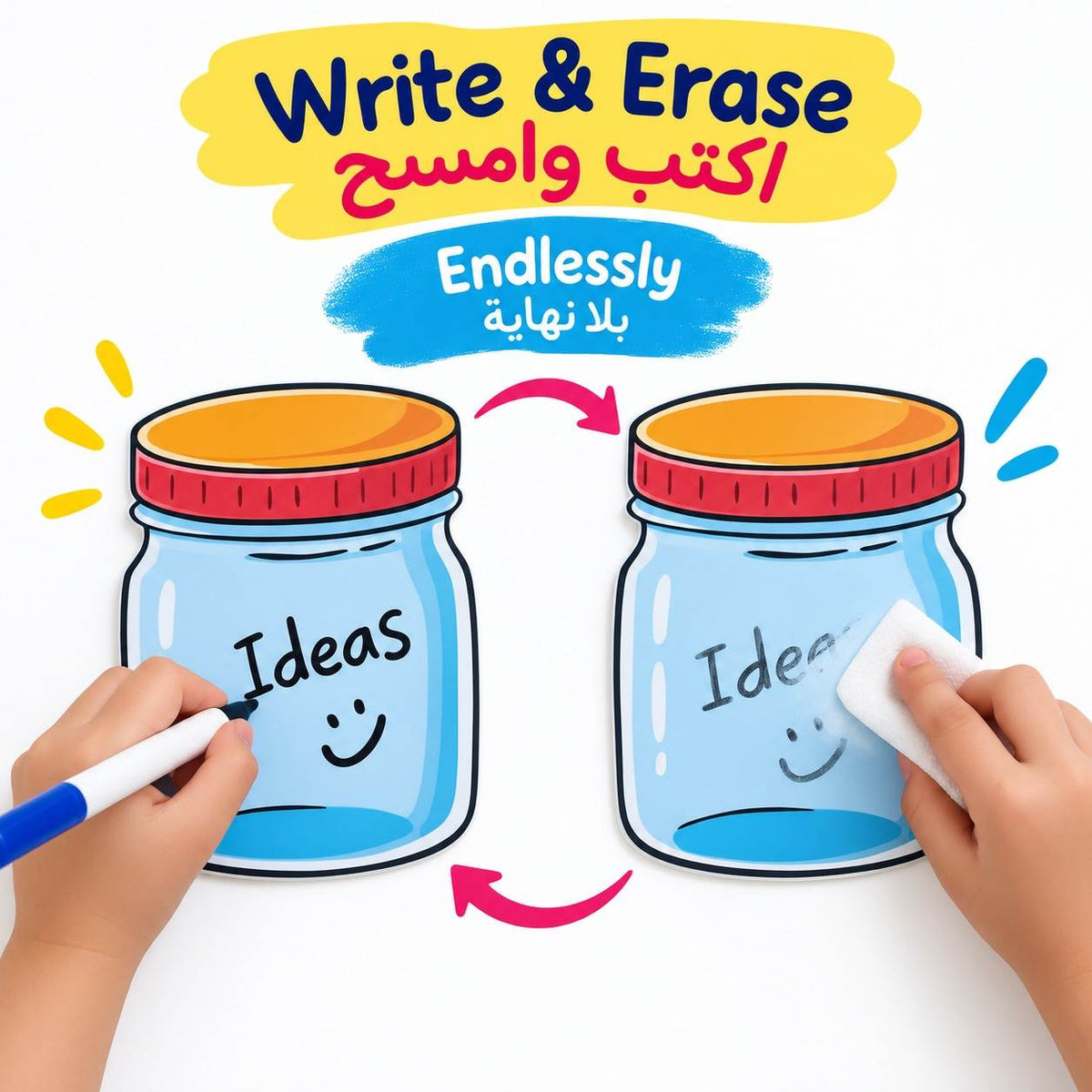 Educational Writing Boards Cookie Jar Design – 7-Piece Reusable Magnetic Strategy Teaching Set - Fun Learning Store