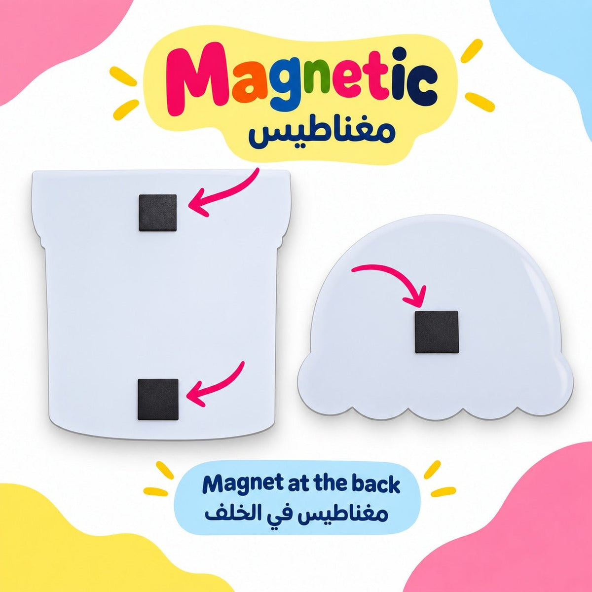 Educational Writing Boards Ice Cream Design – 5-Piece Reusable Magnetic Strategy Teaching Set - Fun Learning Store