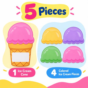 Educational Writing Boards Ice Cream Design – 5-Piece Reusable Magnetic Strategy Teaching Set - Fun Learning Store