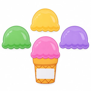 Educational Writing Boards Ice Cream Design – 5-Piece Reusable Magnetic Strategy Teaching Set - Fun Learning Store