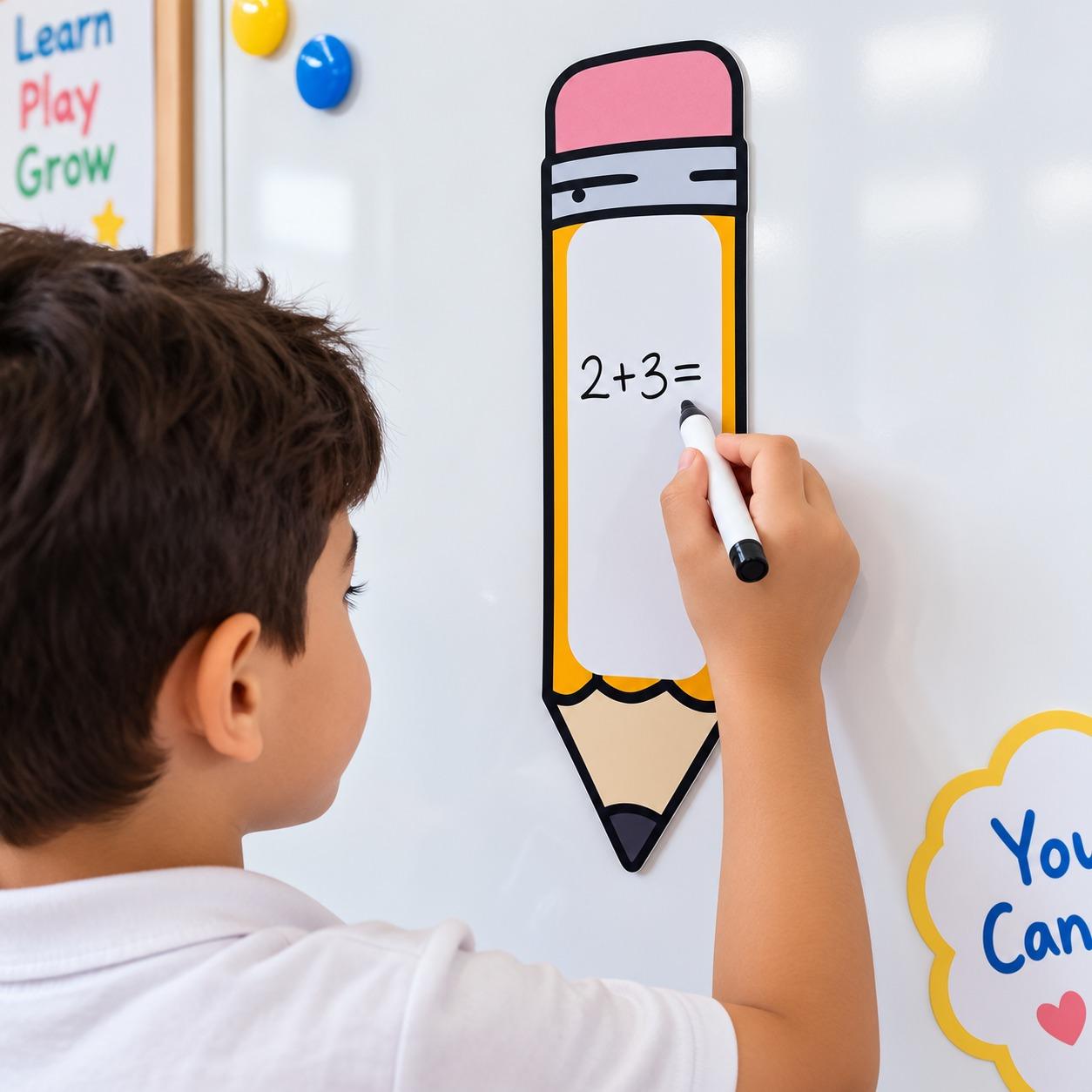 Educational Writing Boards Pencils Design – 6-Piece Reusable Magnetic Strategy Teaching Set - Fun Learning Store