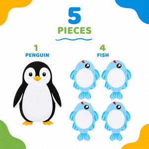 Educational Writing Boards Penguin & Fish Design – 5-Piece Reusable Magnetic Strategy Teaching Set - Fun Learning Store
