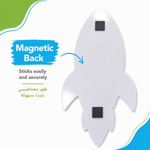 Educational Writing Boards Rockets Design – 6-Piece Reusable Magnetic Strategy Teaching Set - Fun Learning Store